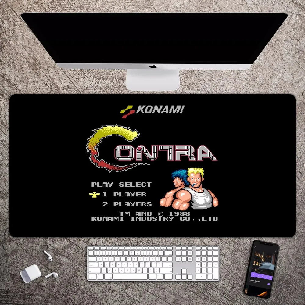 Classic Games Contra Mousepad Large Gaming Compute Gamer PC Keyboard Mouse Mat