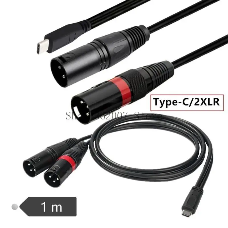 Hifi Type C до 2xlr Убедиковый слуховой кабель с высоким декодированием чипа для усилителей телефона цифровой слуховой кабель