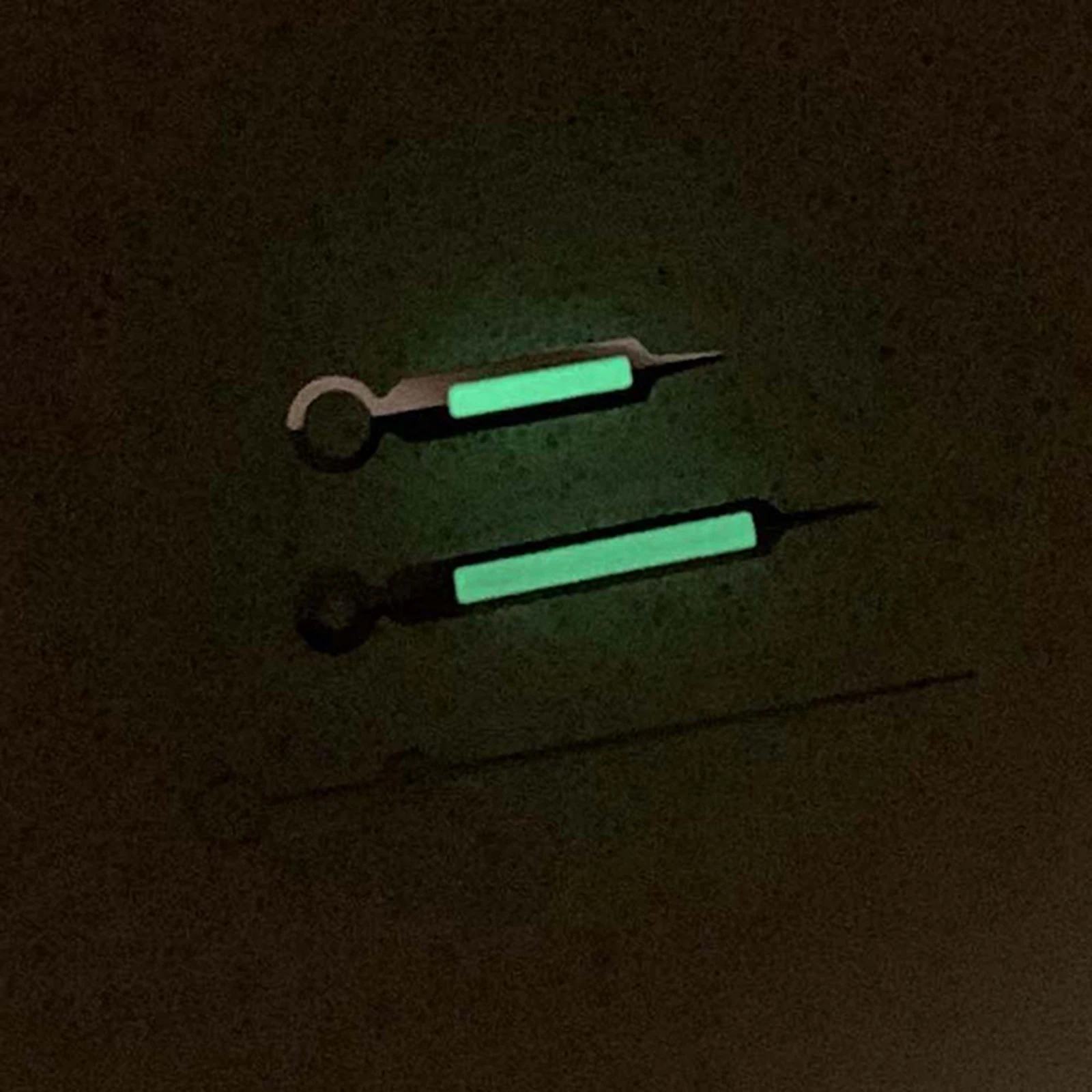 Silver Edge White syringe Shape Needle Green Luminous Watch Hands Modify Accessories for Japan NH35/ NH36/4R/7S Movement