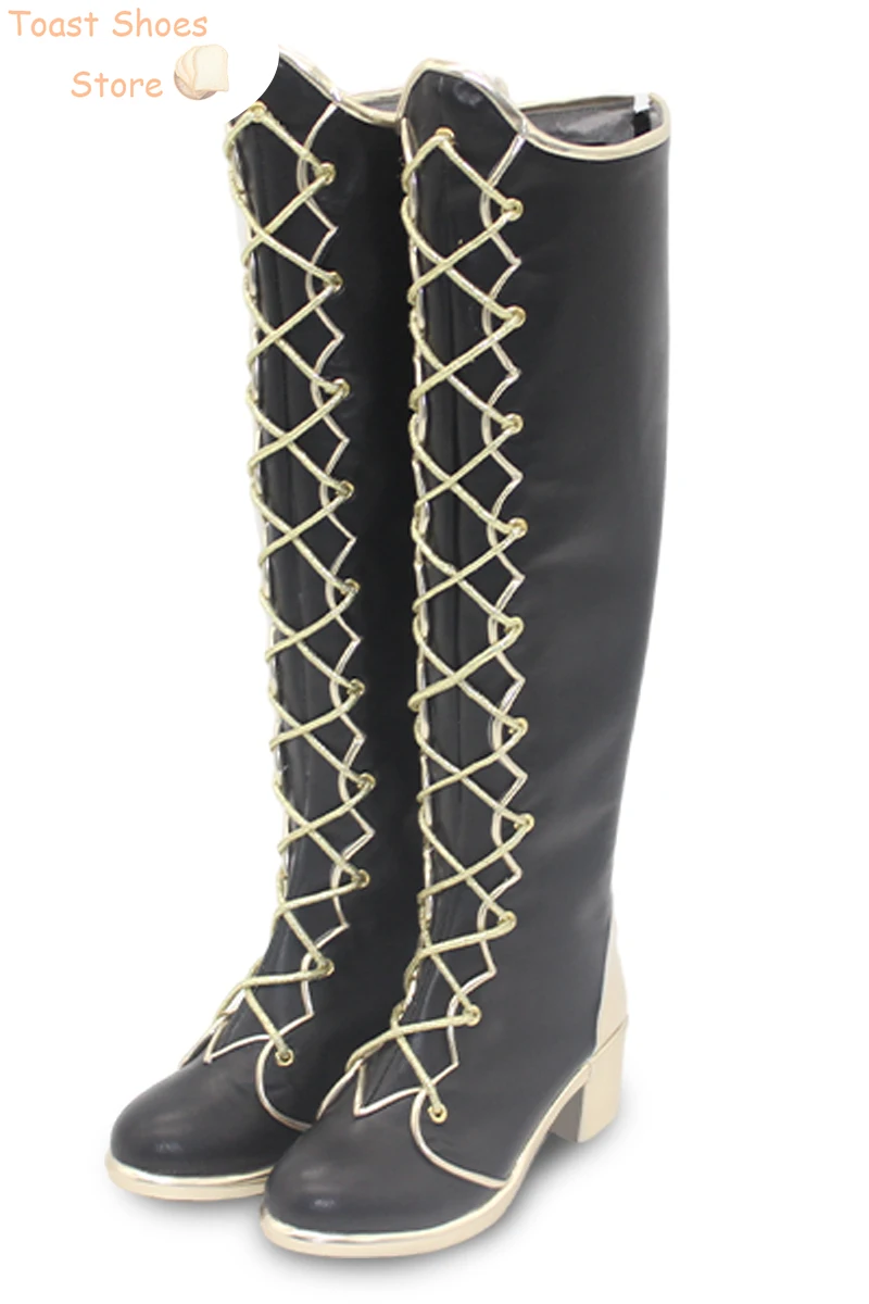 Twisted Wonderland Rook Cosplay Tênis, Sapatos De Couro PU, Botas De Carnaval De Halloween, Costume Prop, Jogo