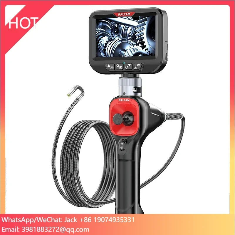 Endoscopio ajustable de 6mm y 3m, cámara de inspección por boroscopio Industrial articulada de 4 vías, endoscopio Flexible para mercado