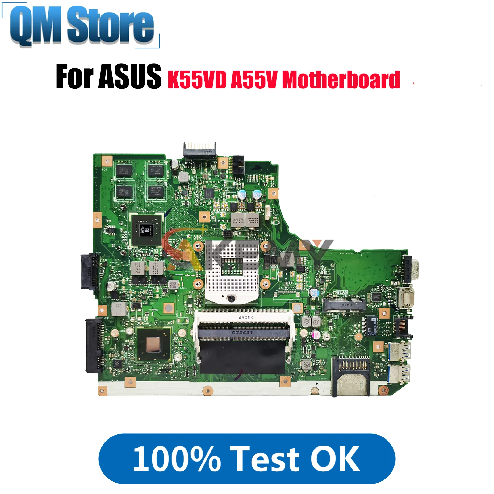 

K55VD Laptop Motherboard For ASUS K55V K55VJ K55VD K55VM Notebook Mainboard This item is in stock 100% tests OK fast shipping