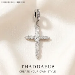 Iconic Cross Charm,Europe Style Richly Decorated Jewelry For Women Men Autumn Gift In Sterling Silver 925