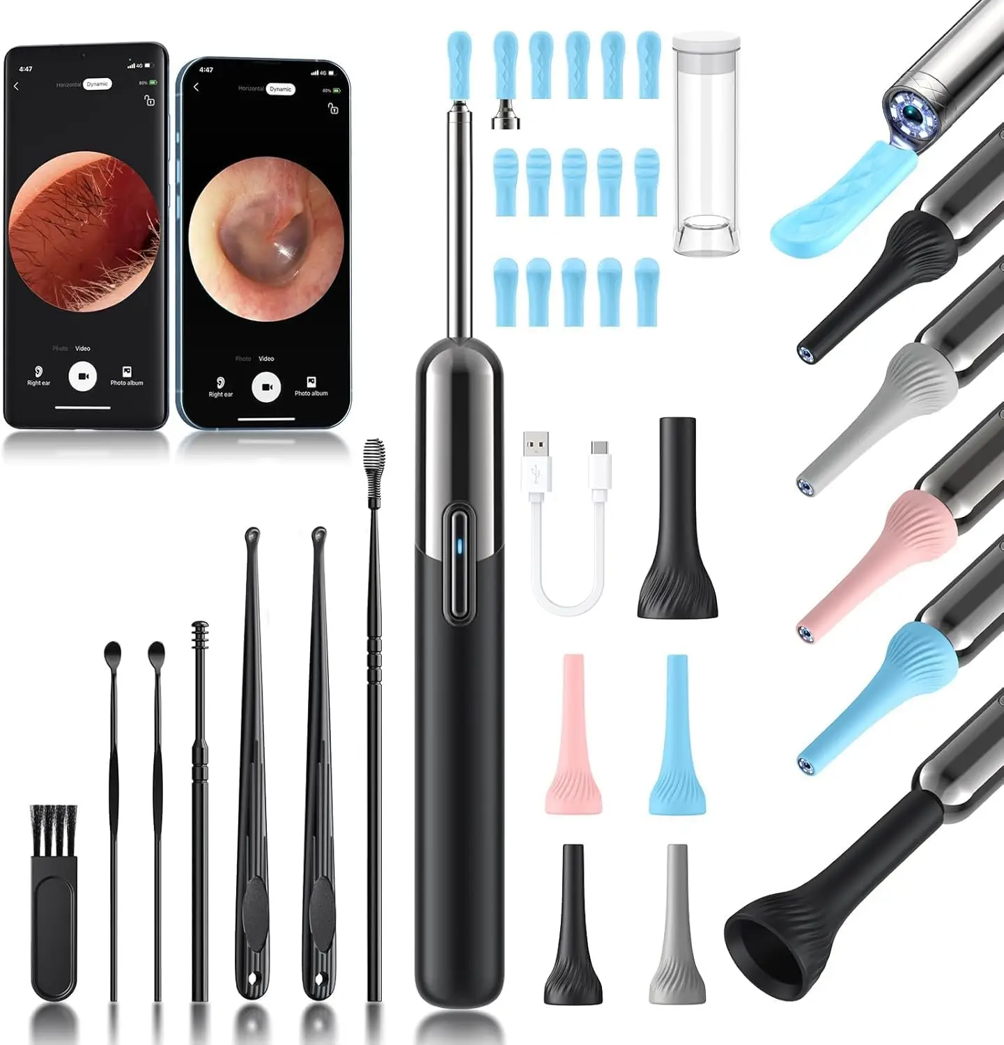 

Ear Wax Removal Kit with Camera, 1080P Ear Cleaner Tool for iOS & Android