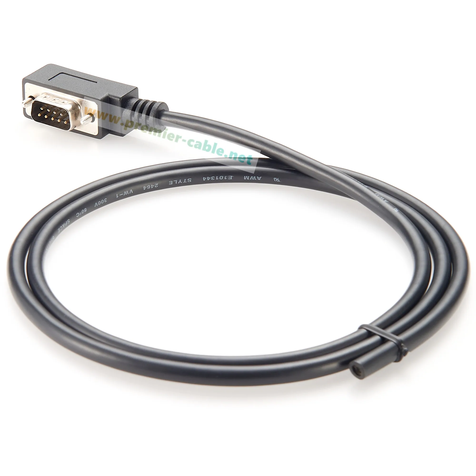 

Right Angle Ultra-thin DB9 RS232 Serial Cable Low Profile D Sub 9 Pin Male to Open End Bare Wire for POS Modem Scanner Printer