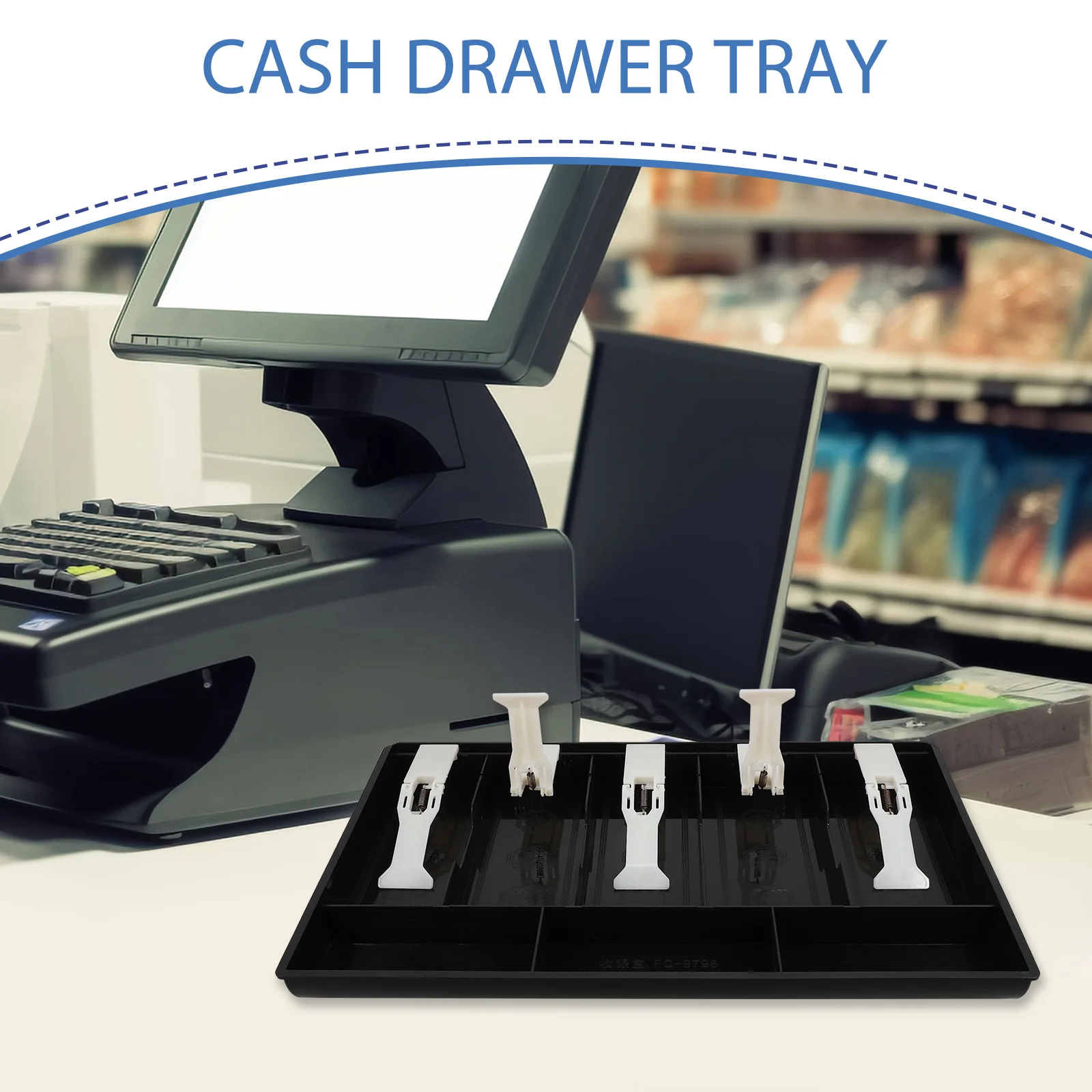 

Register Drawer Insert Multi Grids Organizer For Shop Retail Store Drawer Tray Coin Compartment Cash Holder Cash Register