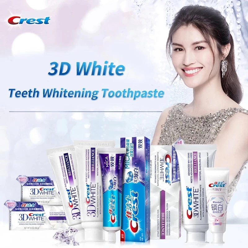 Crest Heat Whitening Toothpaste 3D Whitens Teeth Removes Stains Freshen Breath Sensitive Gum Care Teeth Paste 90g