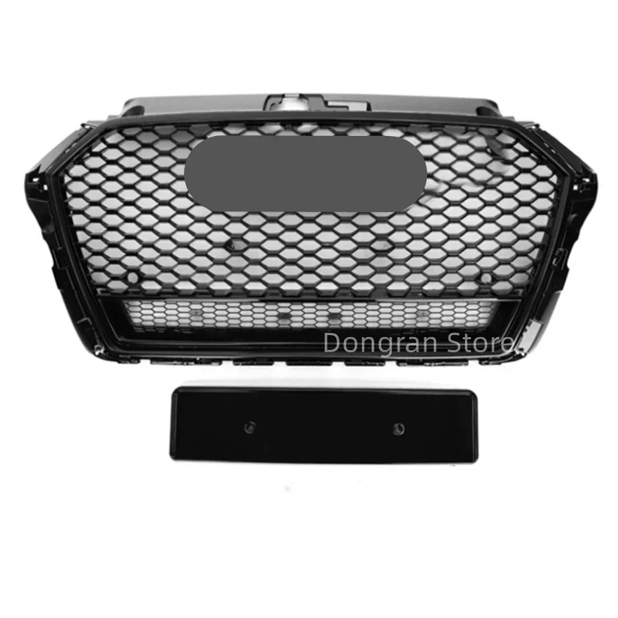 Car Front Bumper Grille Grill for Audi RS3 for A3/S3 8V 2017 2018 2019（Refit for RS3 Style）Car Accessories tools