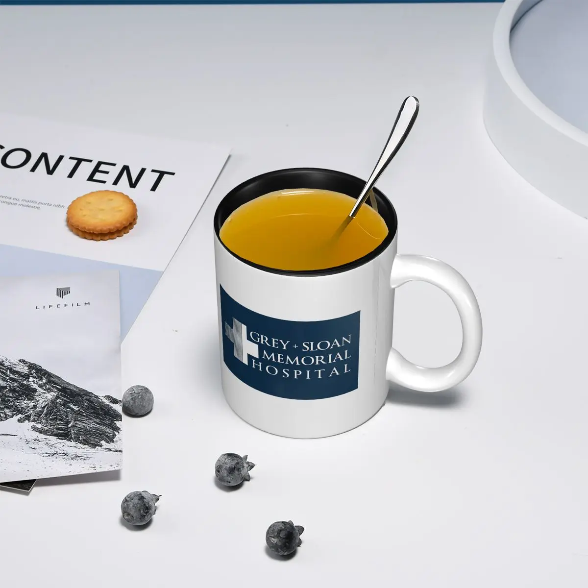 Grey + Sloan Memorial Hospital Logo White Print Mug Funny Ceramic Coffee Cups Tea Mugs Milk Cup Drinkware Gifts for Friends