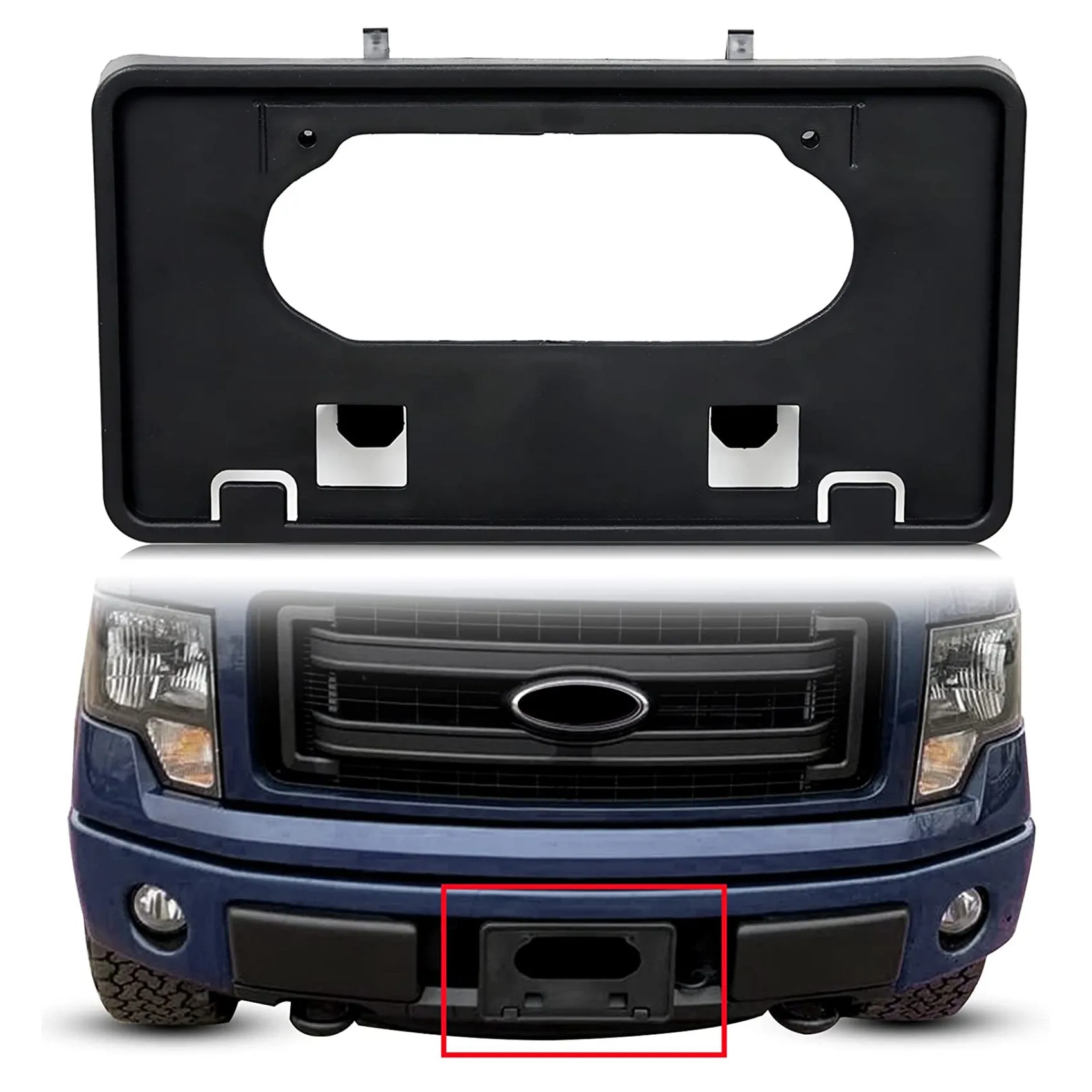 For 2009-2014 Ford F150 Front Bumper License Plate Holder Frame Mounting Bracket 9L3Z17A385A 9L3Z-17A385-A