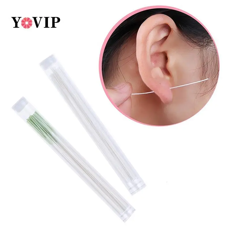 60pcs/box Disposable Earrings Hole Cleaner Disinfection Ear Wires Ear Hole Cleaning Line Piercing Aftercare Sterilization