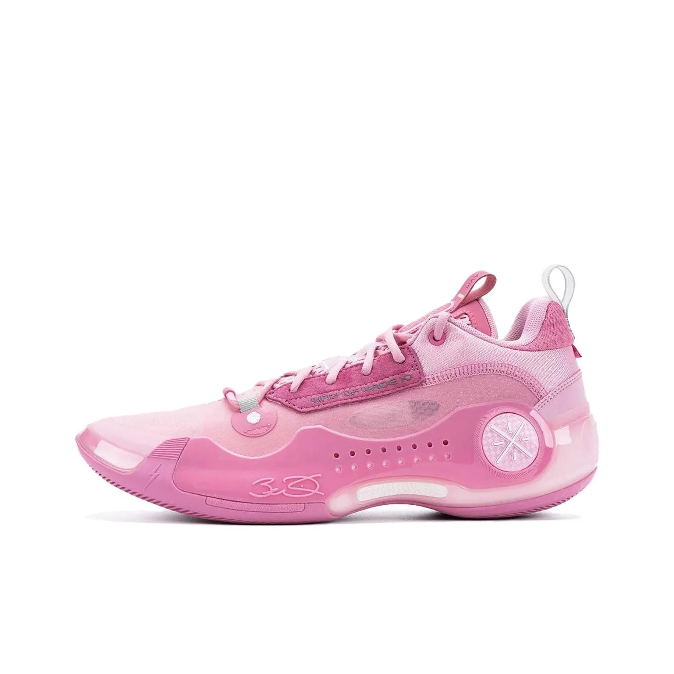 Li Ning WOW 10 Low top Basketball Shoes Men's Pink ABAS083-38