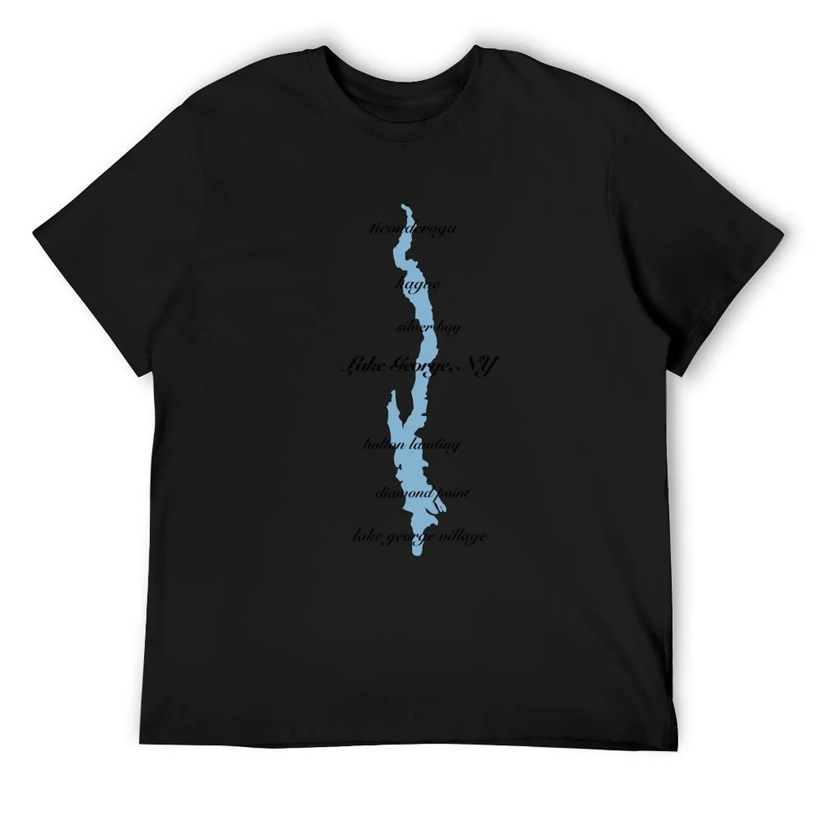 lake george, ny T-Shirt graphic tee shirt vintage t shirts men clothing