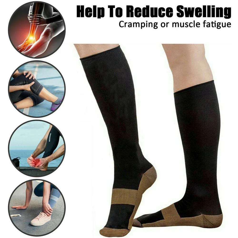 6 Pair Copper Compression Socks 3