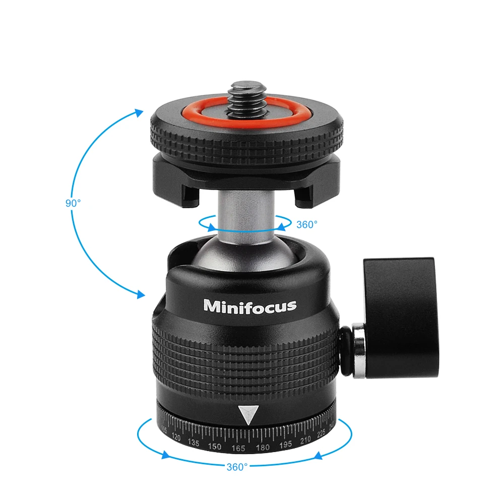 Mini zapata fría de aluminio 2 en 1, cabezal de bola de doble uso, tornillo 1/4, Zapata caliente para cámara de teléfono, Speedlite, trípode de luz LED, palo de Selfie