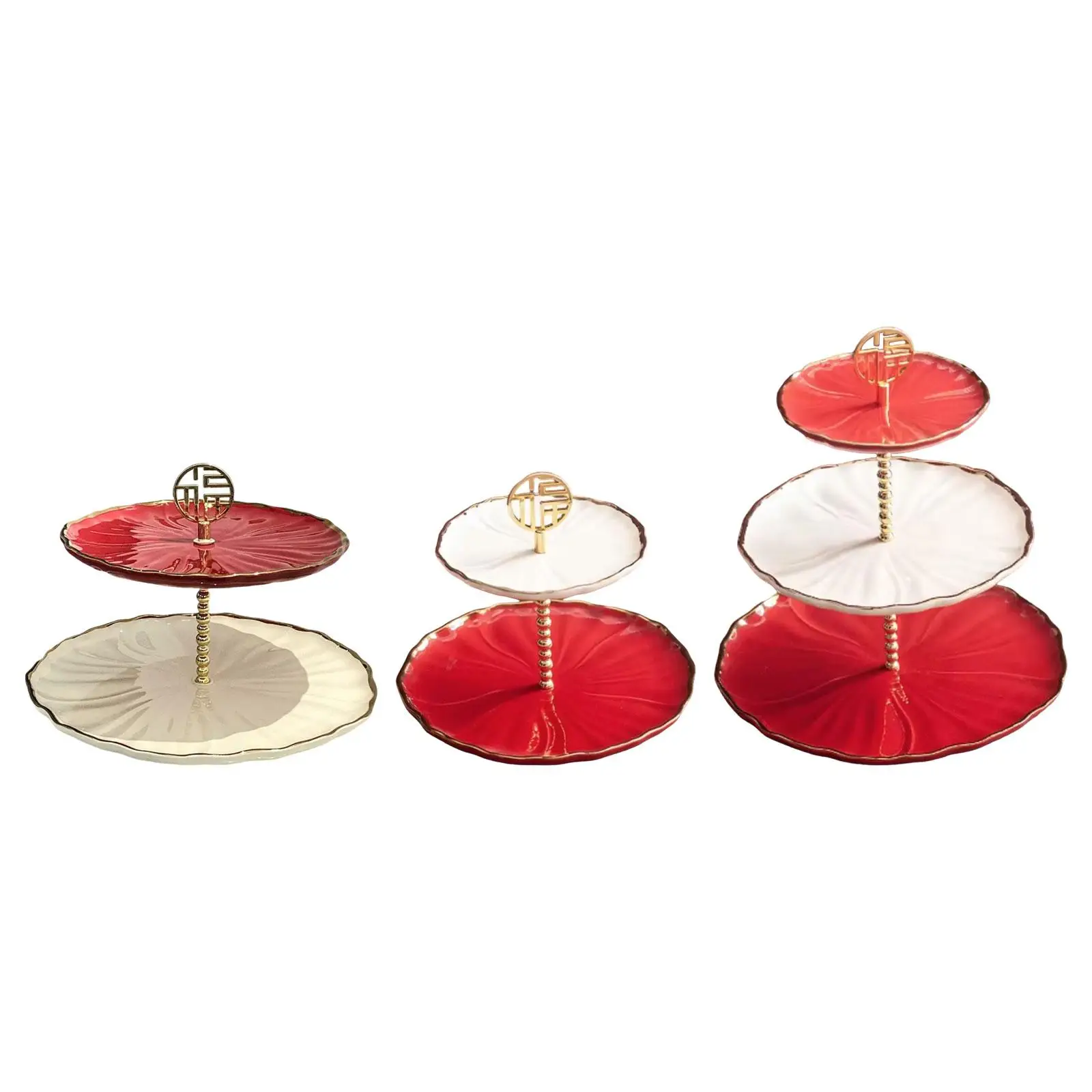 

Layered Cake Stand Dessert Stand Decorative Sleek Display Cupcake Holder Tiered Serving Tray for Birthday Wedding Living Room