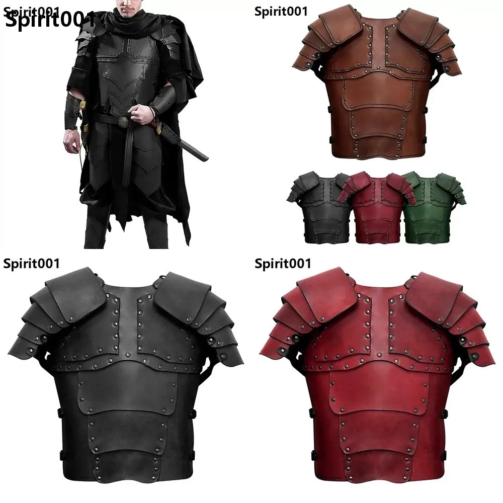 

Medieval Knight Pirate Roman Warrior Cosplay Costume Armor Set Pauldrons Shoulder Armor Vest Larp Steampunk Outfit