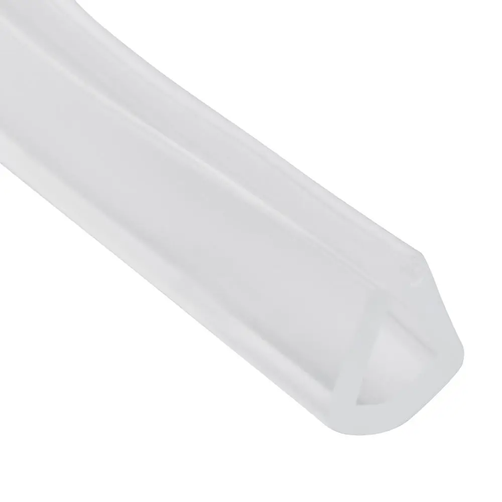 2 Meters U-channel Rubber Edging Sealing Strip Shower Door Glass Sealing Tape Edge Guard Weatherstrip Multiple Size