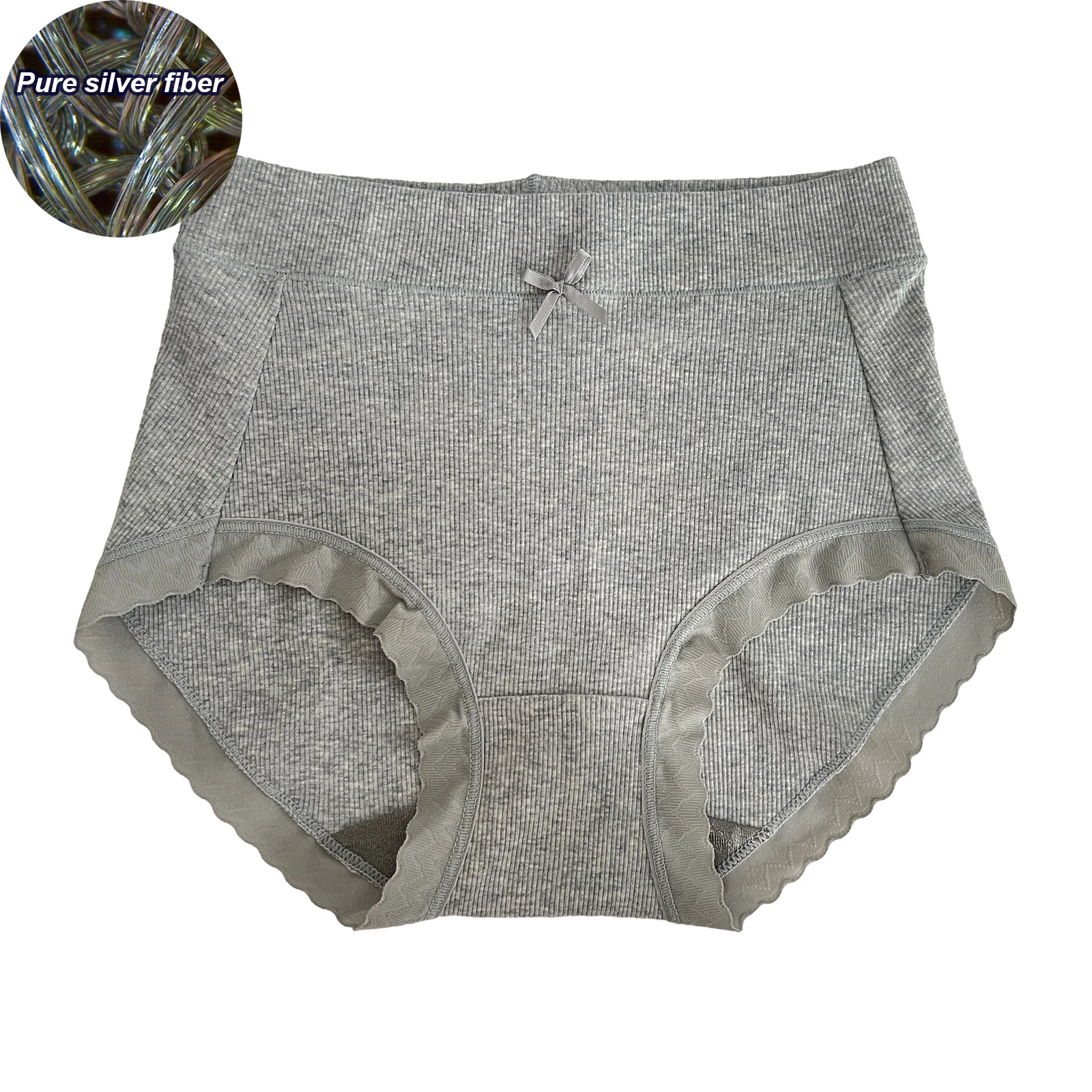 100% Pure Silver Fiber Lining Underwear Anti-radiation EMF RF Blocking Cloth Briefs Antibacteria Soft Health Beautiful