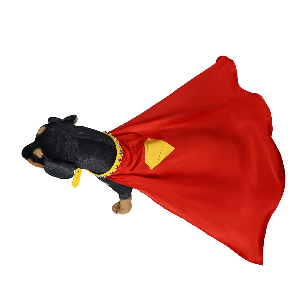 5 capas de cosplay de Krypton para cachorros, conjunto completo de ropa y collar para mascotas, capa de perro de la película Superman