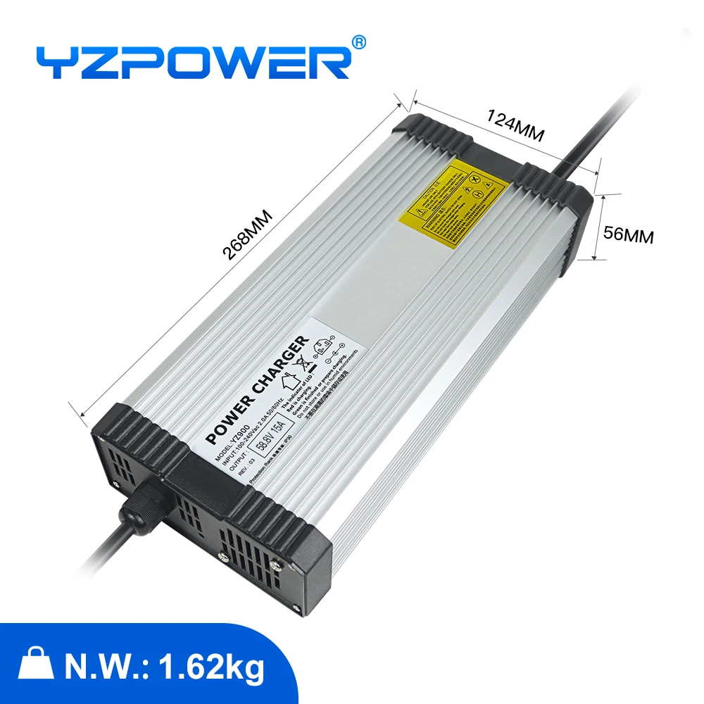 YZPOWER 14S 58.8V 15A Lithium Li-ion Lipo Battery Charger for 48V（51.8V） Universal High Quality With Cooling Fans