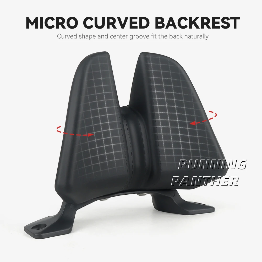 ل ADXTG 400 دراجة نارية مقعد الركاب الخلفي مسند الظهر وسادة مسند الظهر خطوط أبيض وأسود ل ADXTG 400 #3