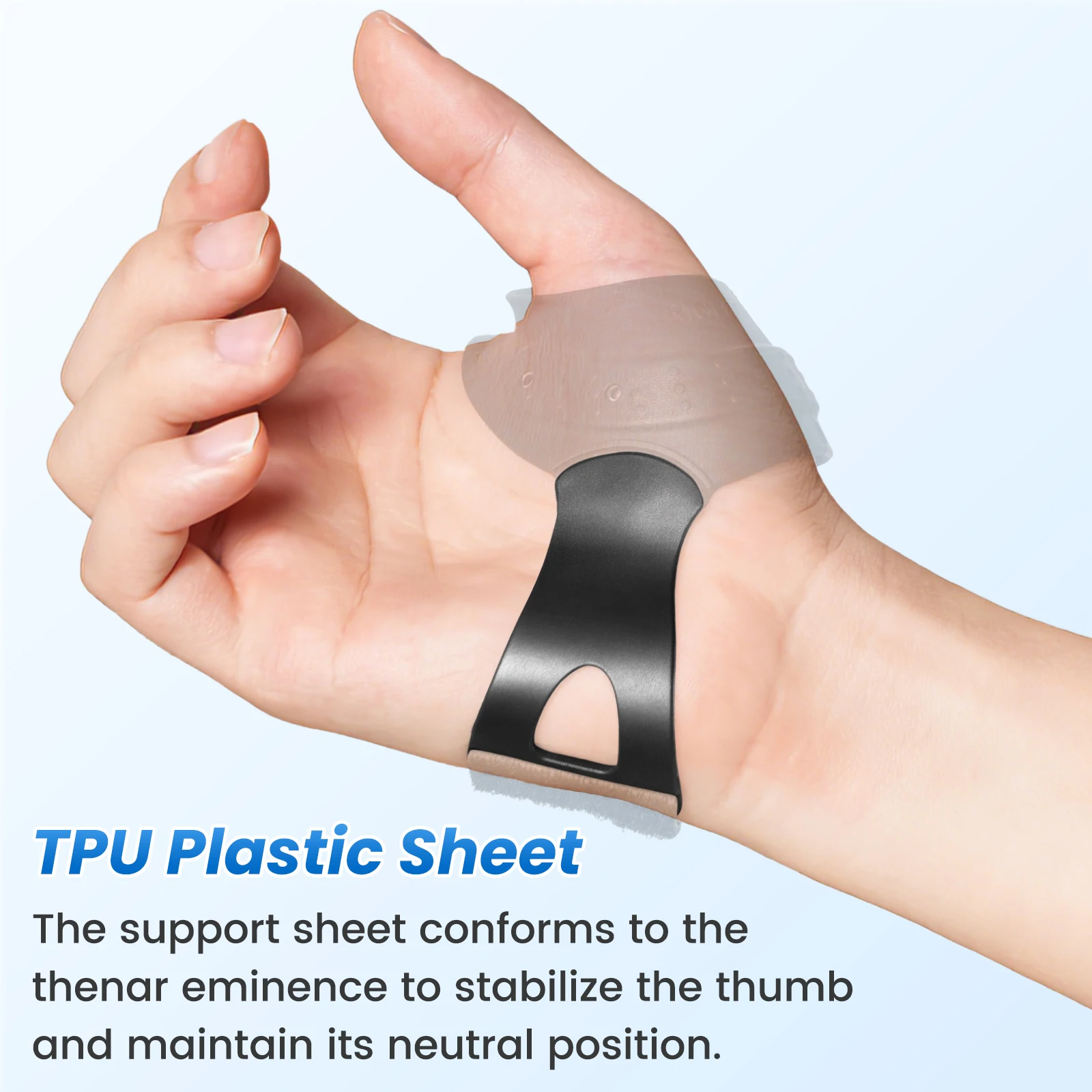 Flexible CMC Thumb Brace for Left or Right Hand