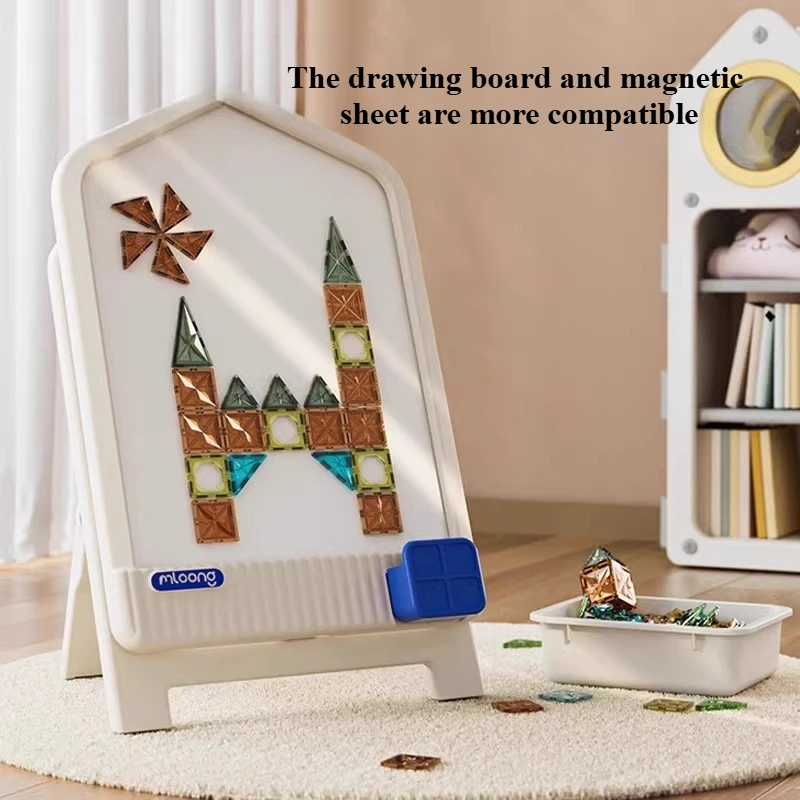 Magnetyczna tablica kreślarska składana tablica graffiti dla dzieci edukacyjne zabawki do rysowania regulowane narzędzia do malowania dla dzieci