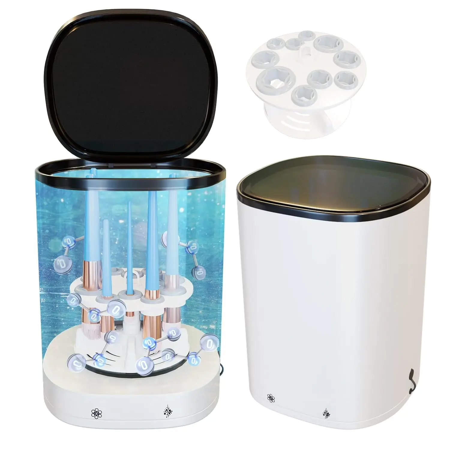 IFINE Beauty 2024 أحدث آلة تنظيف فرشاة الماكياج الكهربائية المحمولة التلقائي USB فرشاة للمكياج الأنظف وأداة المجفف