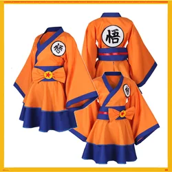 Adult Girls Women Anime Halloween Roleplay Suit Super Hero Disguise Goku Cosplay Lolita Dress Outfits Fantasy Costume
