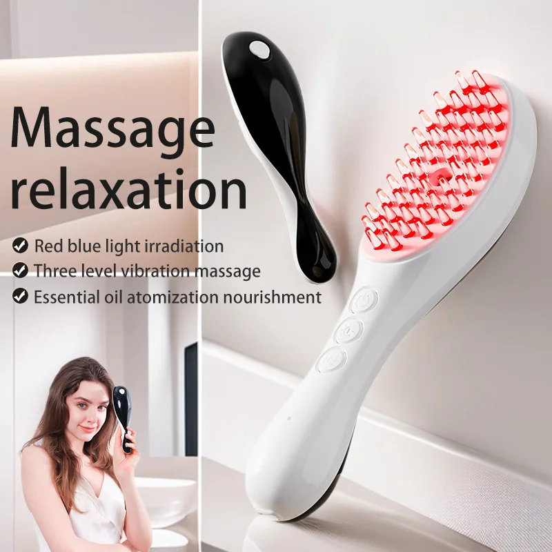 

Массажная расческа, расческа для волос, расческа для красоты, массажный объемный массажер для кожи головы, предотвращает выпадение волос, электрическая массажная расческа