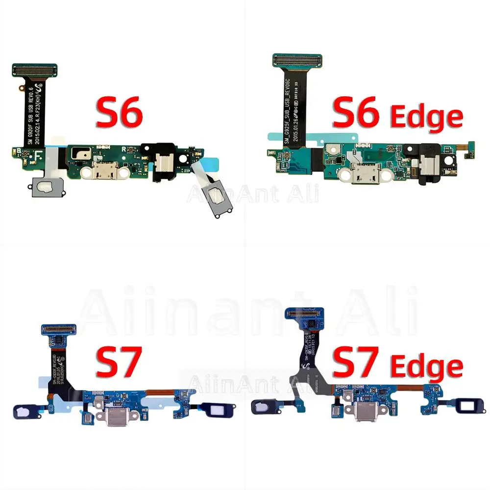 AiinAnt USB Date Charging Dock Board Port Connector Charger Flex Cable For Samsung Galaxy S6 S7 Edge G920F G925F G930F G935F