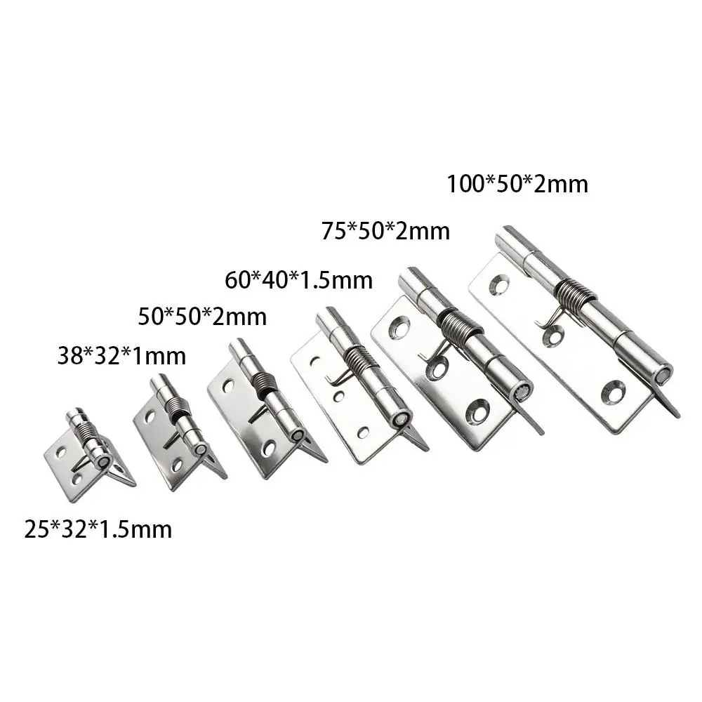 Durable Automatic Door Hinge Hydraulic Buffer Rebound Self Closing Hinge Cross Stainless Steel Cabinet Hinges Hardware