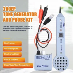 200EP Tone Generator Kit Wires Tone Tracer alta precisione con amplificatore induttivo sonda di isolamento cavo e test di riparazione del cavo