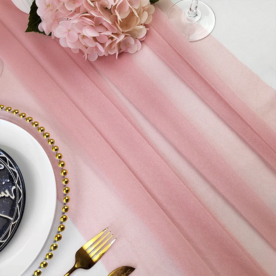 Шифоновая скатерть из прозрачной шелковой ткани для бохо, прозрачная ткань, свадебное украшение с драпировкой, декор для стола на день рождения