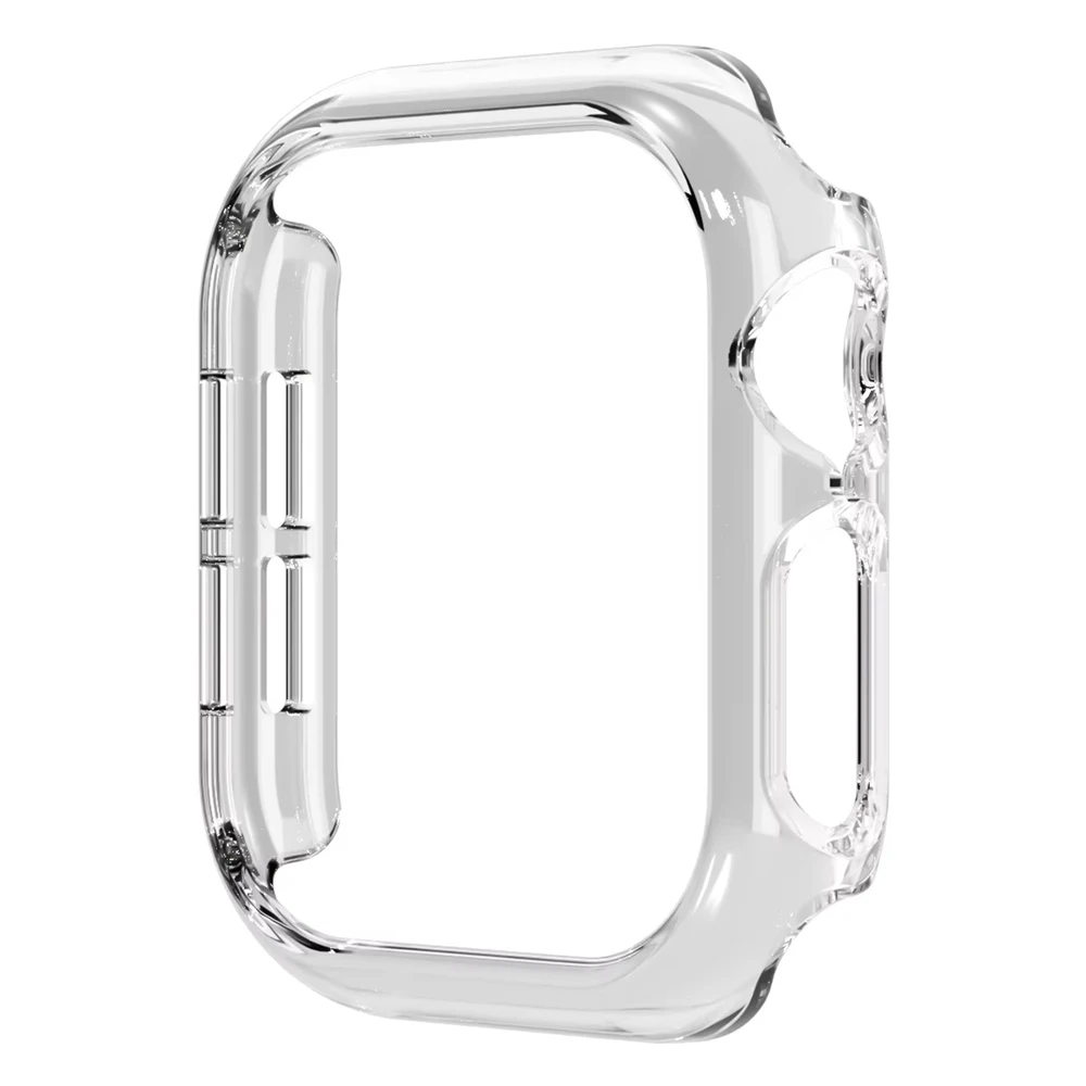 Beschermhoes voor Apple Watch, geschikt voor modellen 12, 10, 11, 46 mm, 44 mm, 40 mm, 42 mm, 38 mm. Accessoires, PC-beschermer, bumper, voor iWatch Series 8, 7, SE, 3, 9, 45 mm, 41 mm.