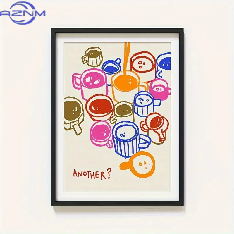 AZNM 1pc Coffee Poster Aesthetic Apartment Wall Art For Kitchen Dining Room Decoration Home Bedroom Wall Decor Gifts Artwork Can