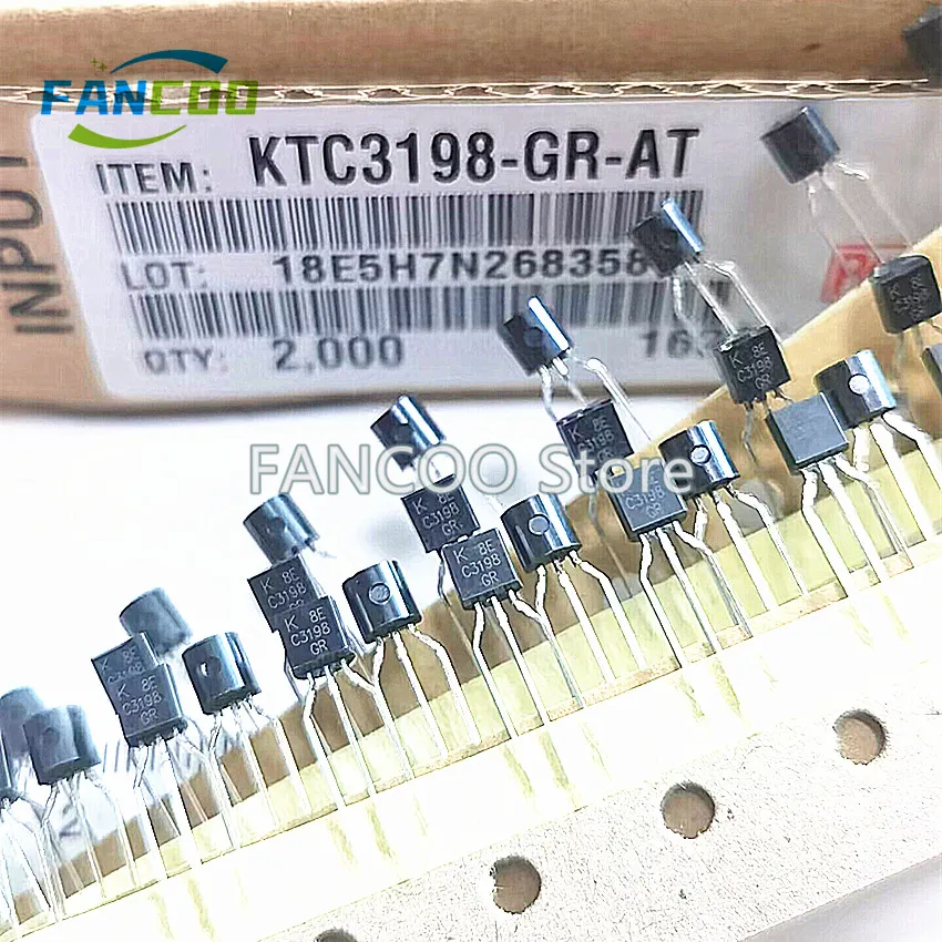 100pcs KTC3198-GR C3198 KTC3198 TO-92 NEW Transistor EPITAXIAL PLANAR NPN TRANSISTOR