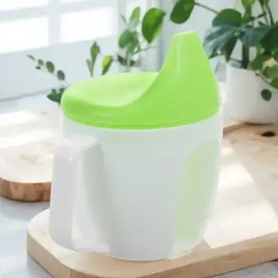 منقار البط مع مقياس قياس المقبض للأطفال الصغار الرضع كوب تدريب زجاجة امتصاص مزدوج الاستخدام للأطفال #1