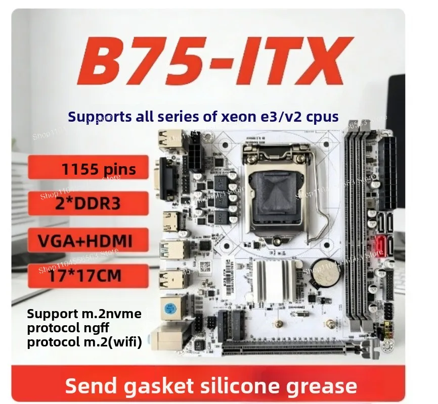 ITX Mini Motherboard with M.2 Interface B75 B85 H61 H81 H310 H510 H610 Desktop Computer Mainboard