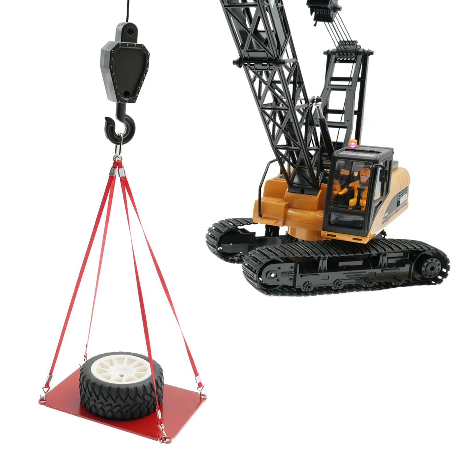 1/50 scale crane model accessories engineering vehicle slings hooks and highly  scene display