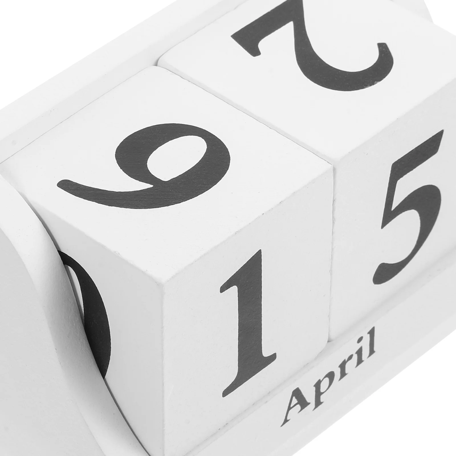 Bloque de calendario, soporte de decoración de escritorio elegante, indicador de fecha y mes, cubo de madera para el hogar y la Oficina