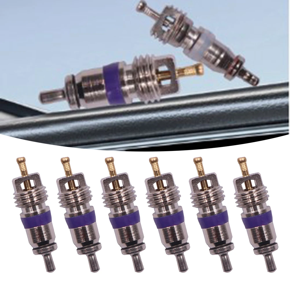 6pcs Car Valve Core Air Conditioner Valve Core For R134a Compatibility For BMW For Mini For Rover For Mercedes Air Conditioner