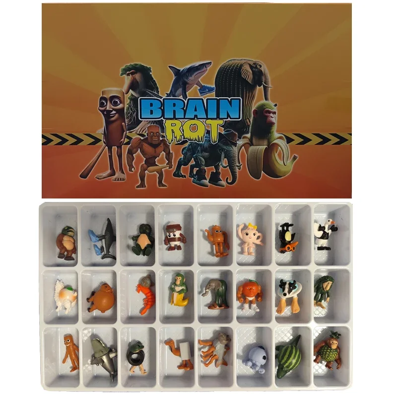 

Italian Brainrot Tung Sahur Figures Doll Countdown Advent Calendar Tralalero Tralala Bombardino Shimpanzini Bananini Model Toy