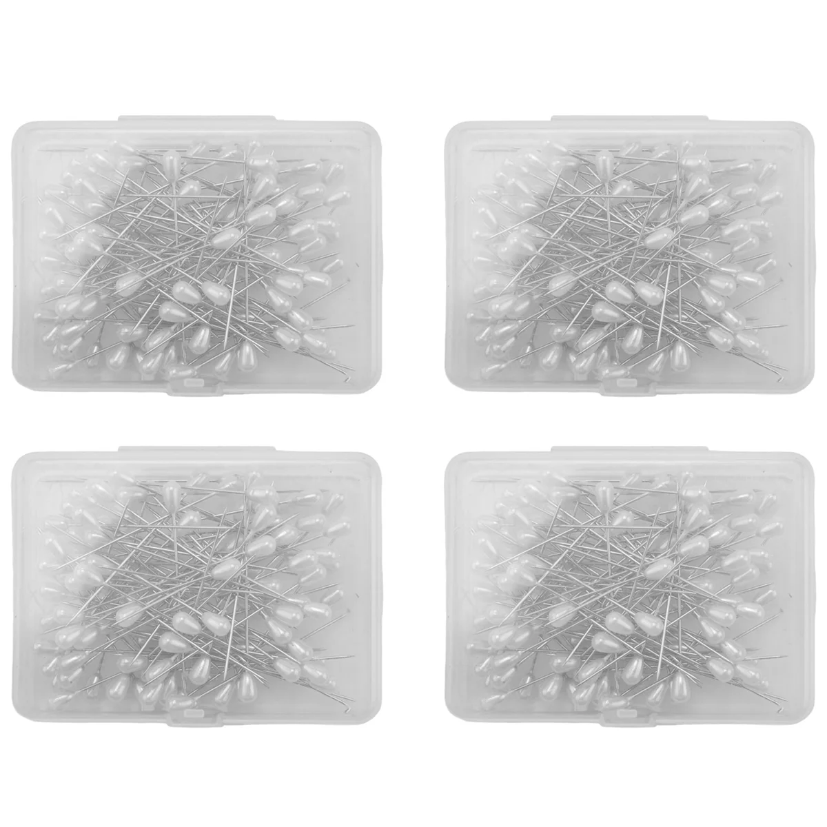 

New 400 Pcs Long Teardrop Pearl Pins Straight Corsage Pins Sewing Pins Boutonniere Pins for Sewing Craft Wedding Decorations
