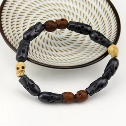 Movie Supernatural Dean Winchester Jensen Ackles Skull Bracelets Bangles Prop Replica Skull Bracelet Jewelry 