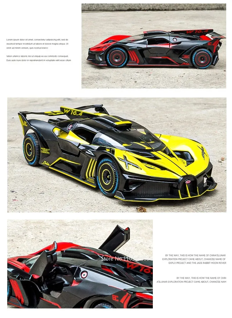 1:24 Bolide Revuelto Legierung Modell Diecast Auto Spielzeug Türen Geöffnet Sound Licht Zurückziehen Miniatur Fahrzeug Junge Erwachsene Geburtstag Geschenk – Detail 14