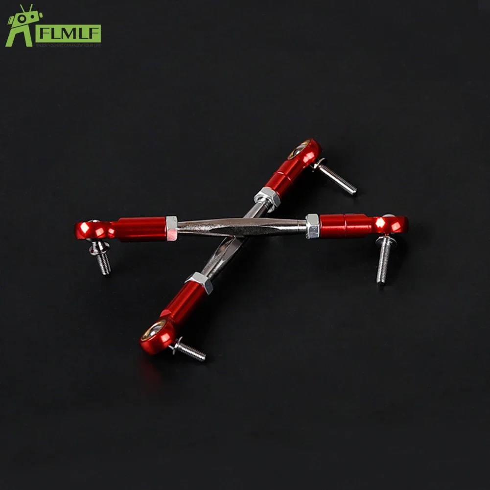 Alloy CNC Steering Plate Set Steering Tie Rod Fit for 1/5 HPI ROFUN ROVAN KM BAJA 5B 5T 5SC SS Rc Car Parts