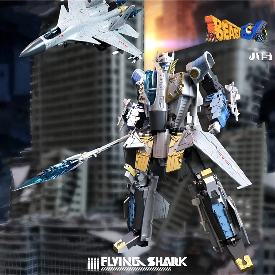 

BeastBox Deformation Robots Transformation Fighter Jet Toy Combat Aircraft Flying Shark Model Action Figure Toys