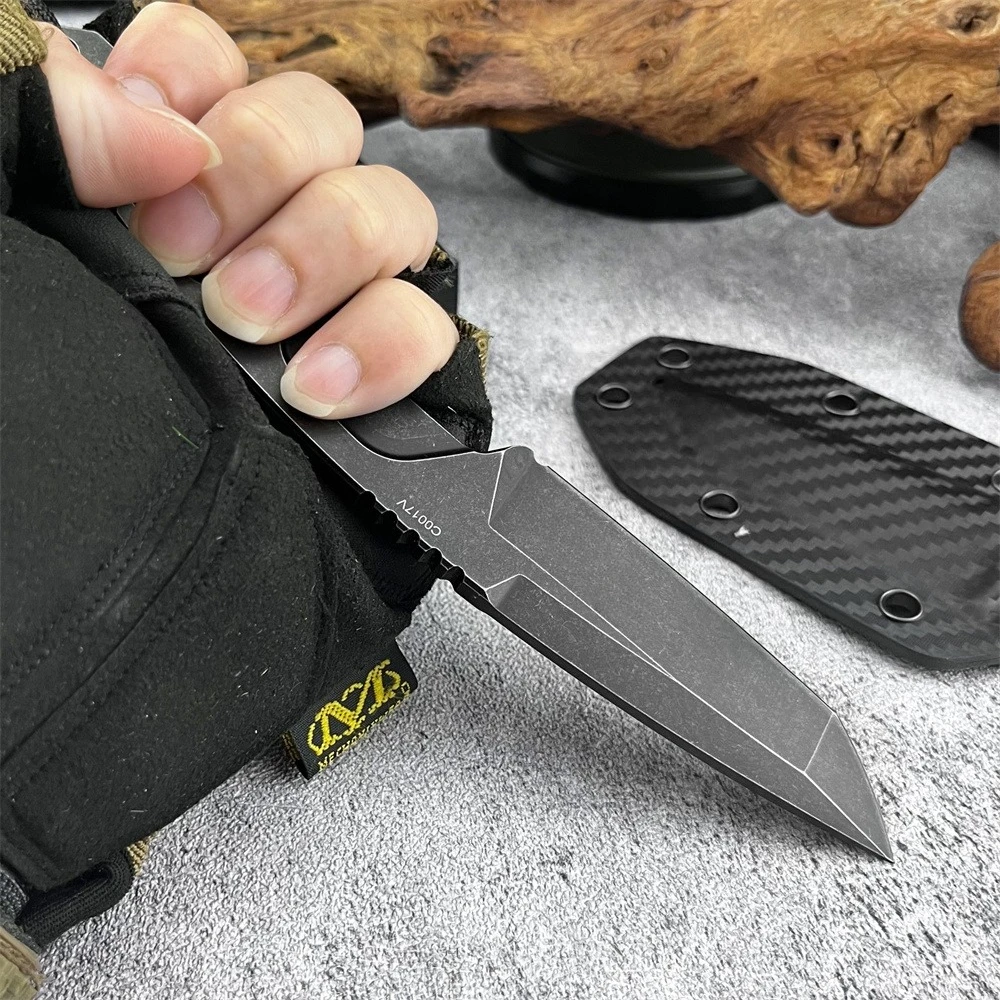 Нож с несколькими прямыми ручками и ножнами Full Tang 8Cr13Mov с фиксированным лезвием, портативный EDC, уличный инструмент для охоты в джунглях, пешего туризма